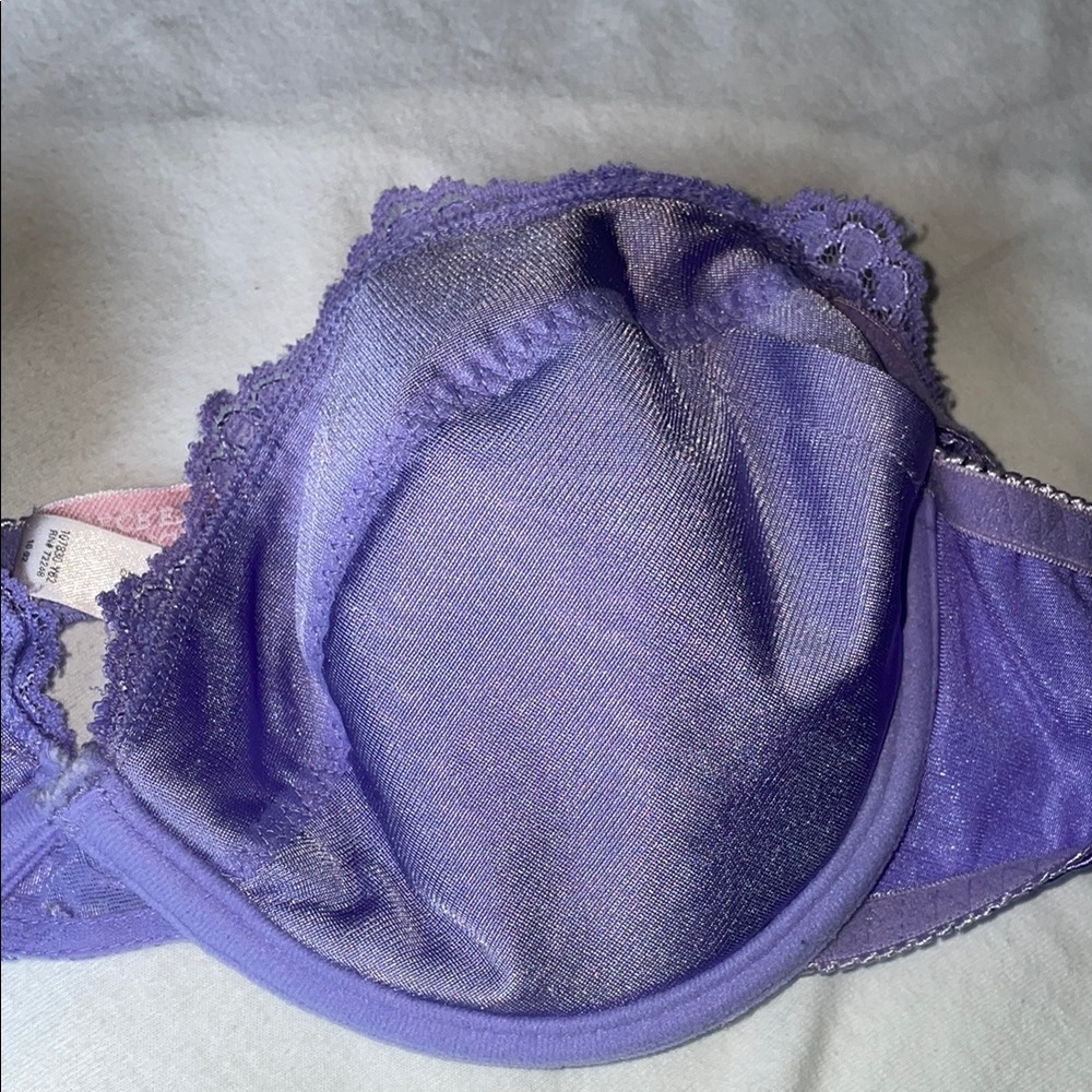 Victoria's Secret Purple Lace Bra with Underwire and Adjustable Straps - Picture 6 of 7